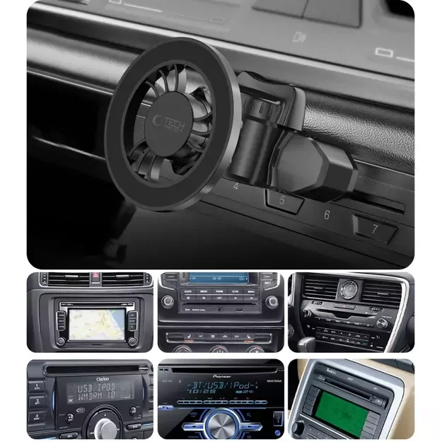 Tech-Protect N56 Magnetic MafSafe Car Holder CD Slot Mount - Black 10