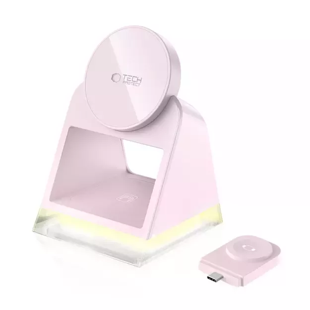Tech-Protect QI15W-A43 3in1 MagSafe Inductive Charger - Pink 7