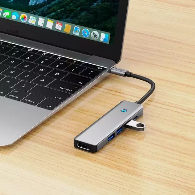Tech-Protect HB01 HUB Adapter 5in1 USB-C + USB3.0 + HDMI 4K 60Hz + PD100W - gray 6