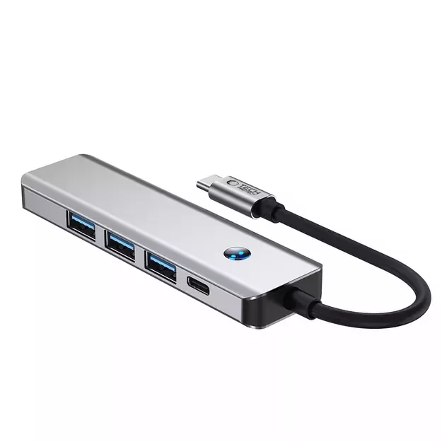 Tech-Protect HB01 HUB Adapter 5in1 USB-C + USB3.0 + HDMI 4K 60Hz + PD100W - gray 2