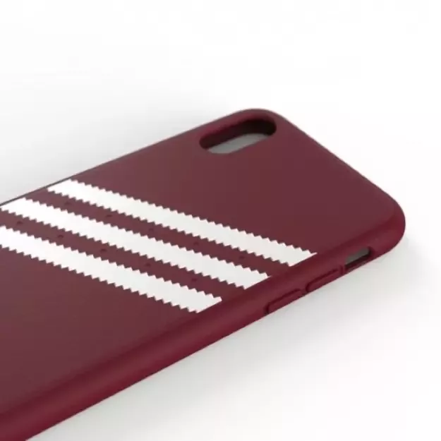 Adidas OR Molded PU Suede case for iPhone X / XS - burgundy 11