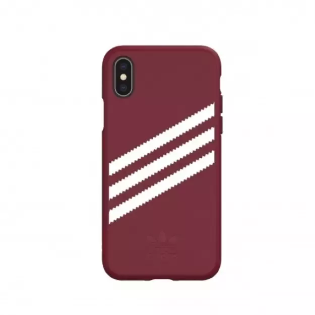 Adidas OR Molded PU Suede case for iPhone X / XS - burgundy 8