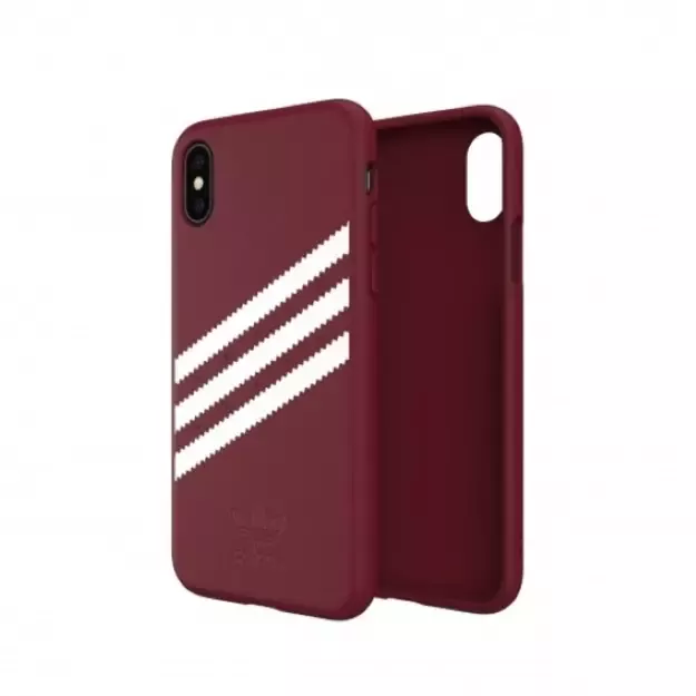 Adidas OR Molded PU Suede case for iPhone X / XS - burgundy 12