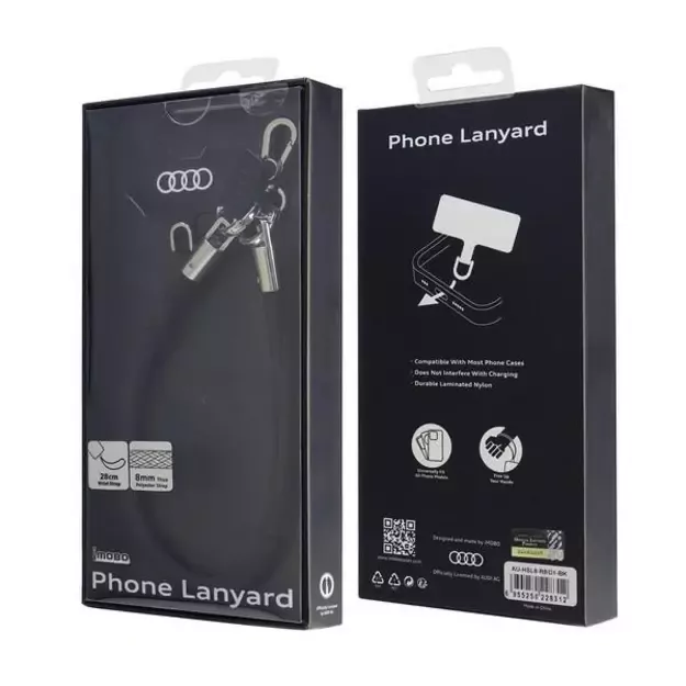 Audi Crossbody Lanyard Universal 28cm x 8mm - Black 2