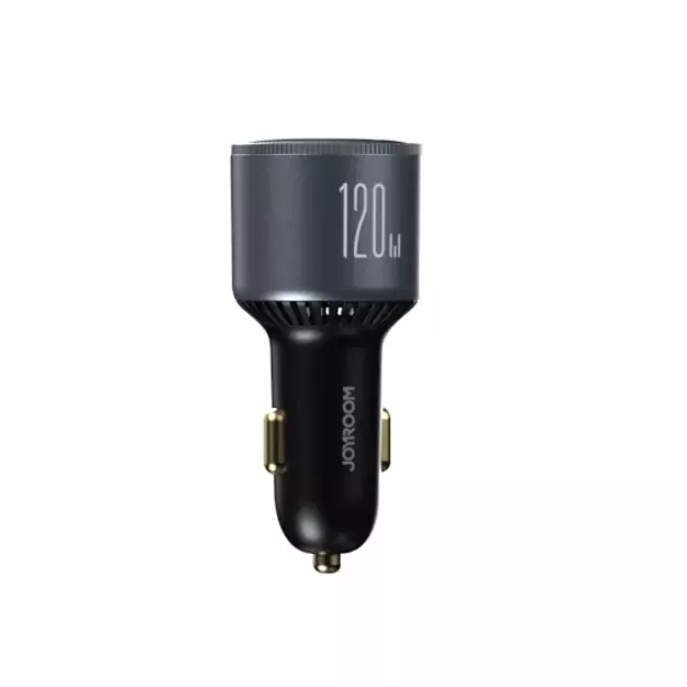 Joyroom JR-CCN07 car charger 120W 2xUSB-C USB-A + USB-C cable 100W - dark gray 17