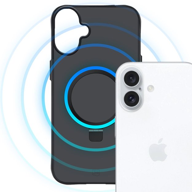 3mk Smoke Case Mag&amp Stand for iPhone 17 - black 5