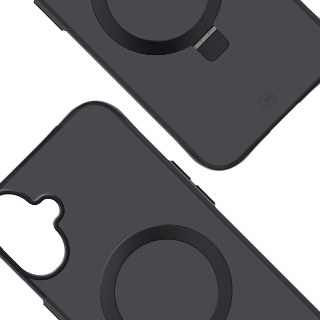 3mk Smoke Case Mag&amp Stand for iPhone 17 - black 1
