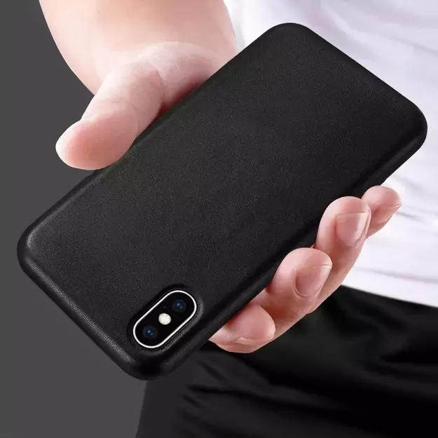 ECO Leather case cover for iPhone 12 Pro Max navy blue 2