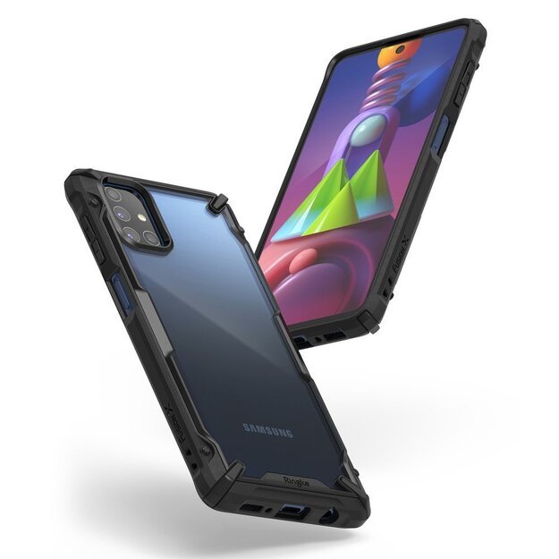 Ringke Fusion X durable PC Case with TPU Bumper for Samsung Galaxy M51 black (FUSG0065) 2