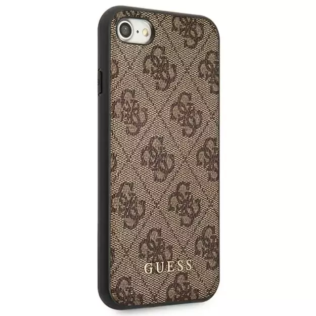 Guess 4G Metal Gold Logo Case for iPhone SE 2022 / 2020 / 7 / 8 - Brown 10