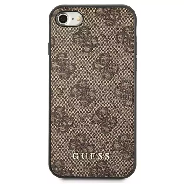 Guess 4G Metal Gold Logo Case for iPhone SE 2022 / 2020 / 7 / 8 - Brown 9