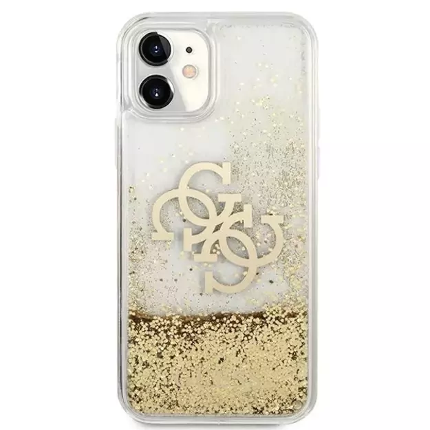 Guess 4G Big Liquid Glitter case for iPhone 11 6.1&quot  / Xr - gold 4