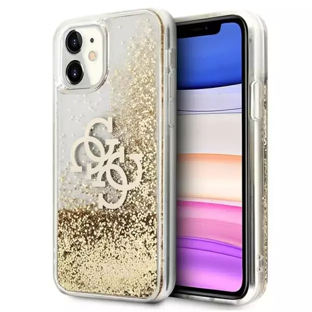 Guess 4G Big Liquid Glitter case for iPhone 11 6.1&quot  / Xr - gold