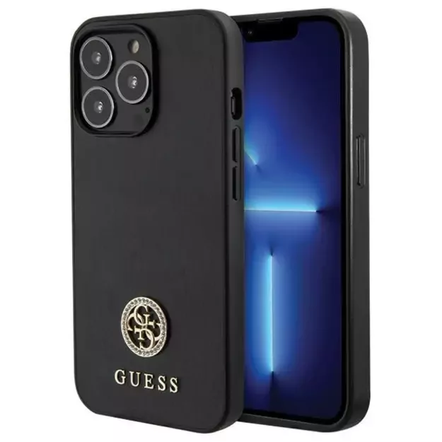 Guess Strass Metal Logo iPhone 13 Pro 6.1&quot  Case - Black
