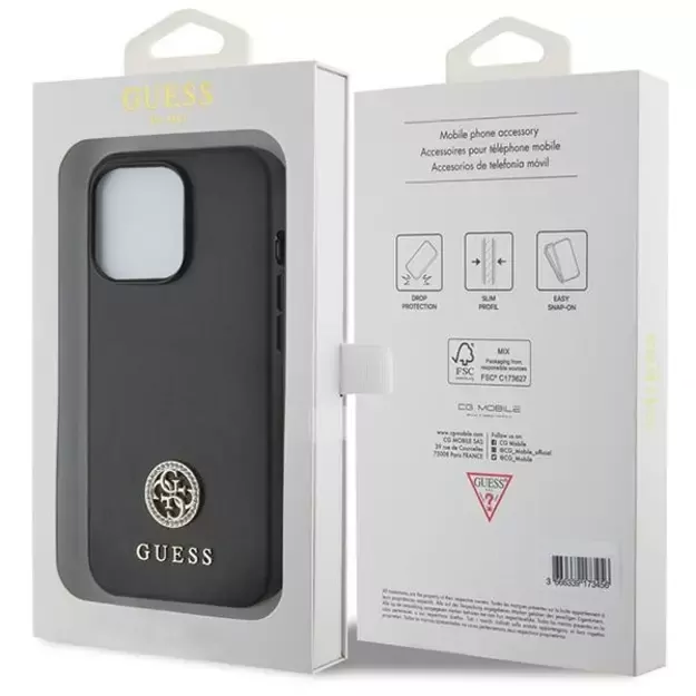Guess Strass Metal Logo iPhone 13 Pro 6.1&quot  Case - Black 14