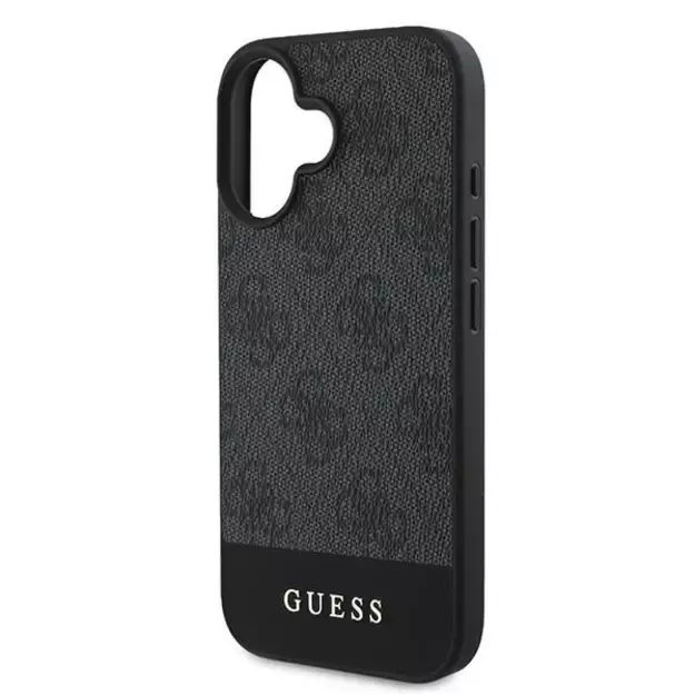 Guess 4G Bottom Stripe Case for iPhone 16 Plus 6.7&quot  - Gray 12