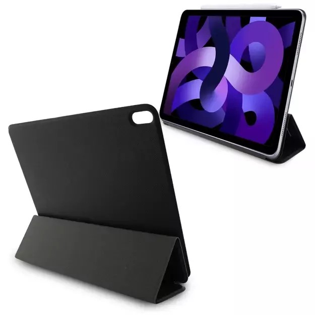 Karl Lagerfeld Saffiano Magnetic Karl &amp  Choupette iPad Air 13&quot  2024 Book Cover Case - Black 12