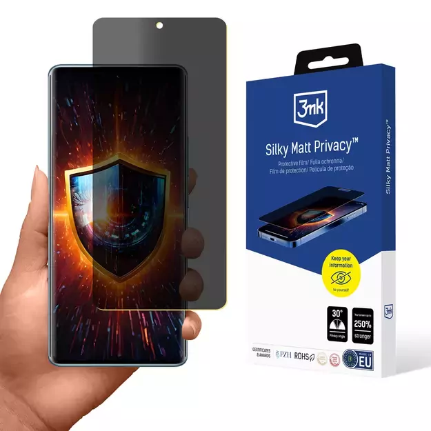 Privacy Film 3mk Silky Matt Privacy for Xiaomi Redmi Note 14 Pro 4G