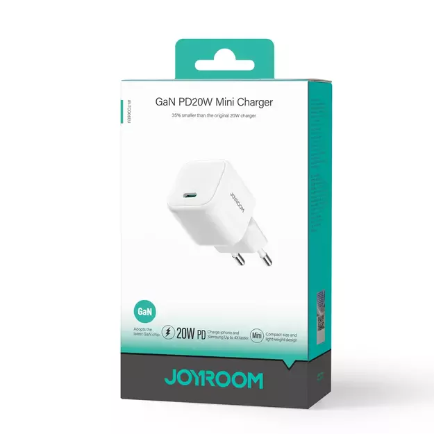 Joyroom JR-TCG08 GaN 20W Power Delivery Wall Charger - White 7
