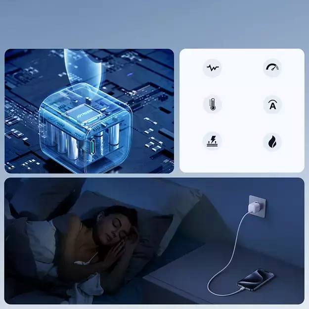 Joyroom JR-TCG08 GaN 20W Power Delivery Wall Charger - White 14