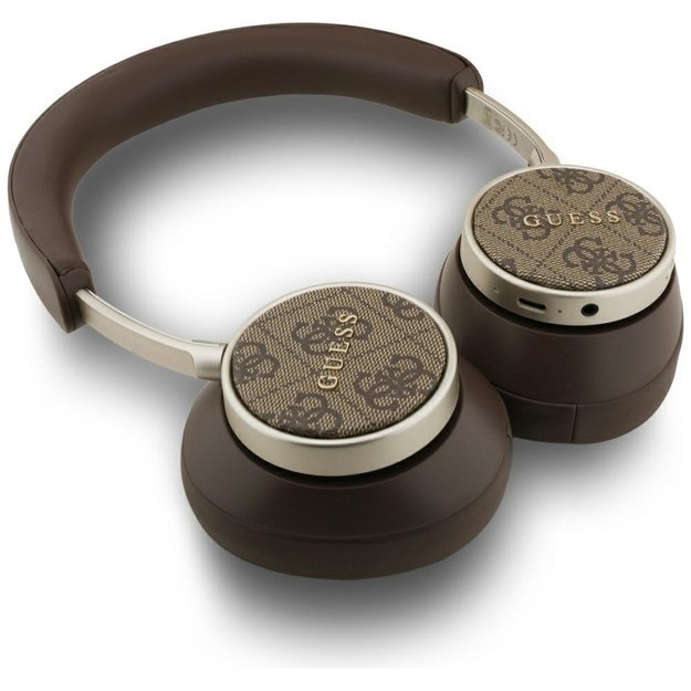 Guess Bluetooth 4G Classic Logo Wireless On-Ear Headphones - Brown 2