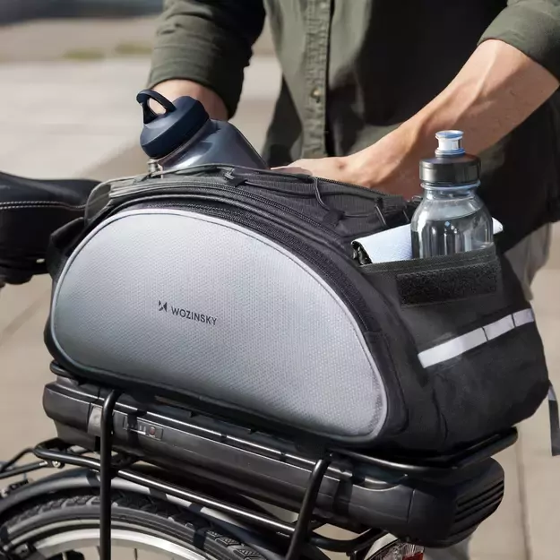 Wozinsky bike carrier bag with shoulder strap 13l black (WBB1BK) 5