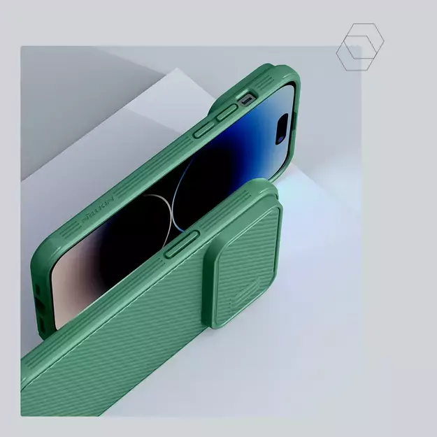 Nillkin CamShield S Case iPhone 14 Pro Max Armored Cover Camera Protector Green 11