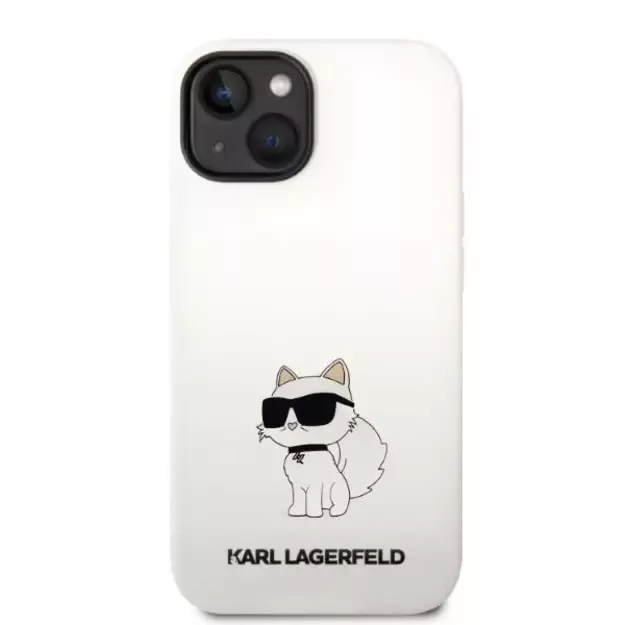Karl Lagerfeld KLHMP14MSNCHBCH iPhone 14 Plus 6.7&quot  hardcase white/white Silicone Choupette MagSafe 9