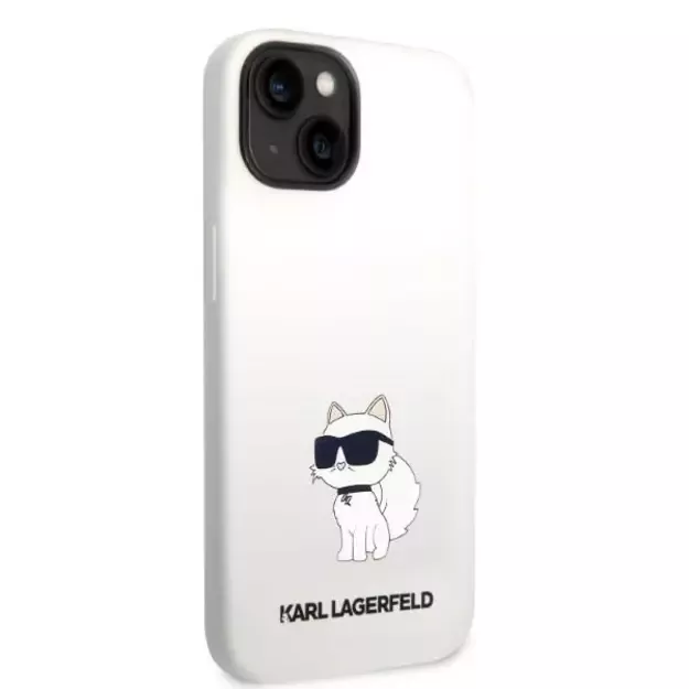 Karl Lagerfeld KLHMP14MSNCHBCH iPhone 14 Plus 6.7&quot  hardcase white/white Silicone Choupette MagSafe 10