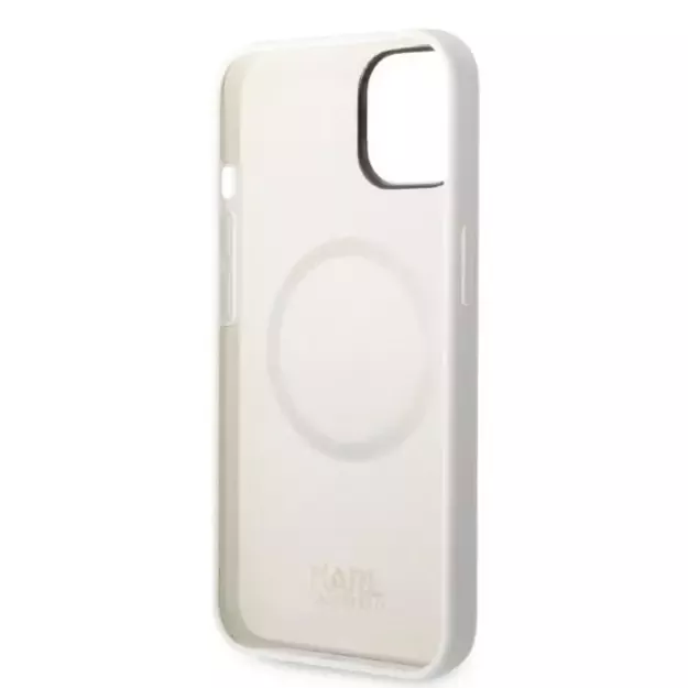 Karl Lagerfeld KLHMP14MSNCHBCH iPhone 14 Plus 6.7&quot  hardcase white/white Silicone Choupette MagSafe 13