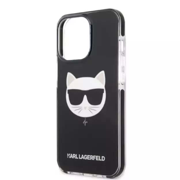 Karl Lagerfeld KLHCP13LTPECK iPhone 13 Pro / 13 6.1&quot  hardcase black/black Choupette Head 12