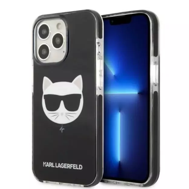 Karl Lagerfeld KLHCP13LTPECK iPhone 13 Pro / 13 6.1&quot  hardcase black/black Choupette Head