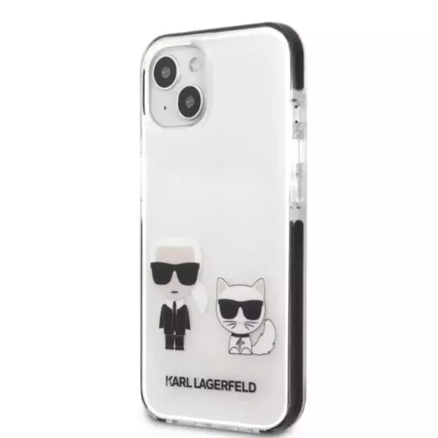 Karl Lagerfeld KLHCP13STPEKCW iPhone 13 mini 5.4&quot  hardcase white/white Karl&amp Choupette 1