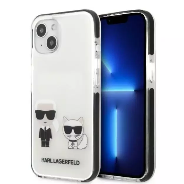Karl Lagerfeld KLHCP13STPEKCW iPhone 13 mini 5.4&quot  hardcase white/white Karl&amp Choupette