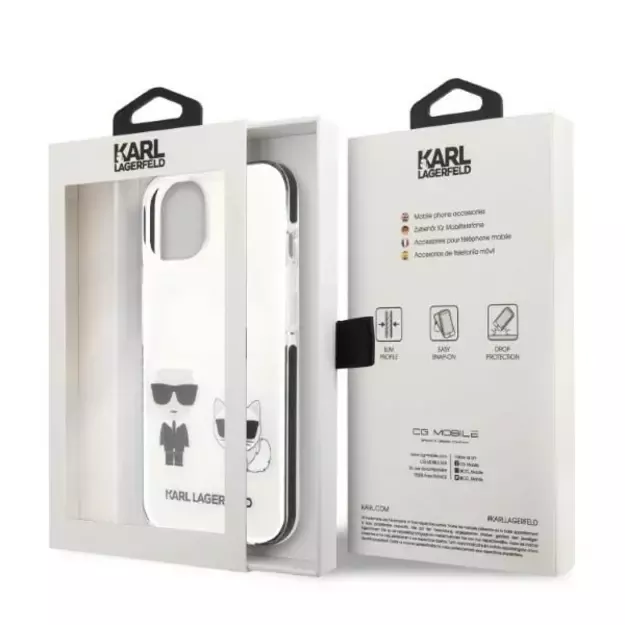 Karl Lagerfeld KLHCP13STPEKCW iPhone 13 mini 5.4&quot  hardcase white/white Karl&amp Choupette 7