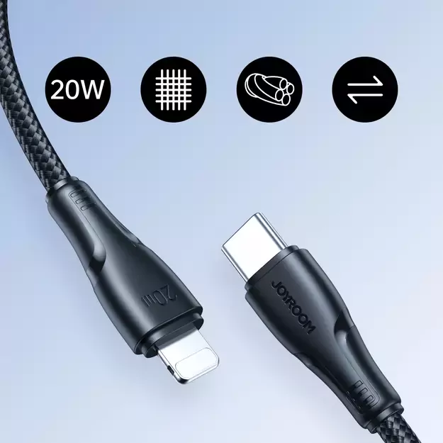 Joyroom Surpass Series A11 Lightning /USB-C 20W 0.25 m cable - black 6