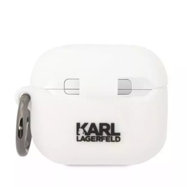 Karl Lagerfeld KLA3RUNCHH AirPods 3 cover white/white Silicone Choupette Head 3D 1