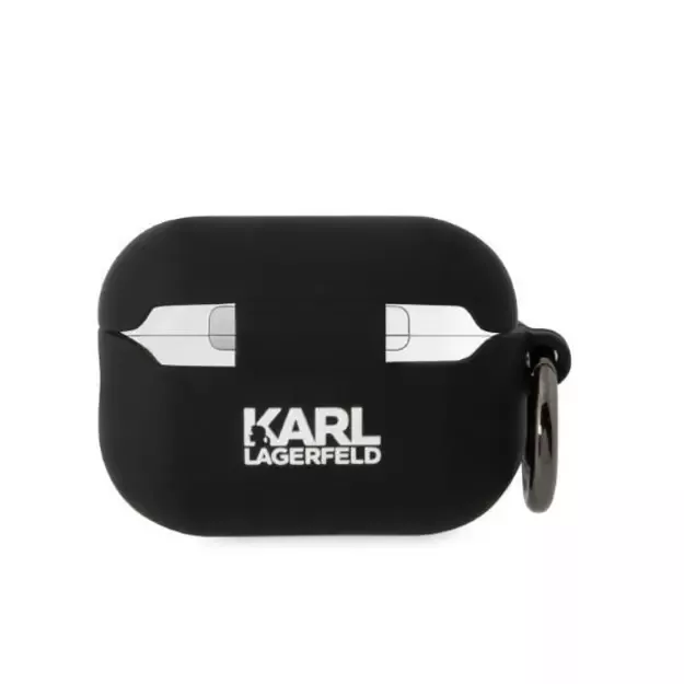 Karl Lagerfeld KLAP2RUNIKK AirPods Pro 2 cover black/black Silicone Karl Head 3D 1