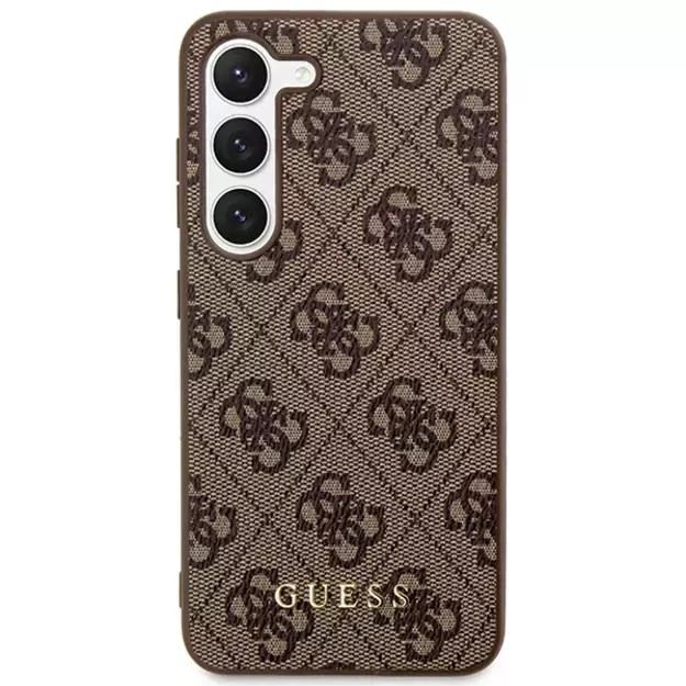 Guess GUHCS23SG4GFBR S23 S911 brown/brown hard case 4G Metal Gold Logo 2