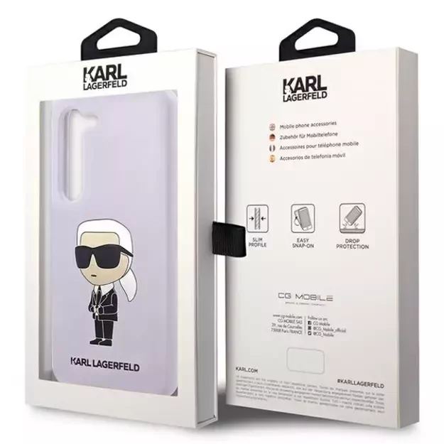 Karl Lagerfeld KLHCS23MSNIKBCU S23+ S916 hardcase purple/purple Silicone Ikonik 14