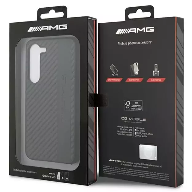 AMG AMHCS23SBLSCA S23 S911 black/black hardcase Carbon Stripe&Embossed 7