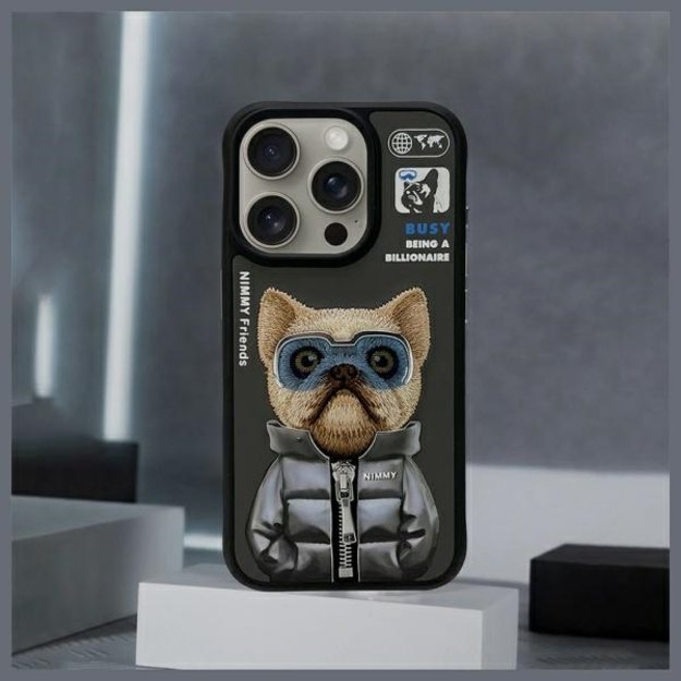 Nimmy Cool&amp Cute 2.0 Dog Case for iPhone 15 Pro Max - Black 4