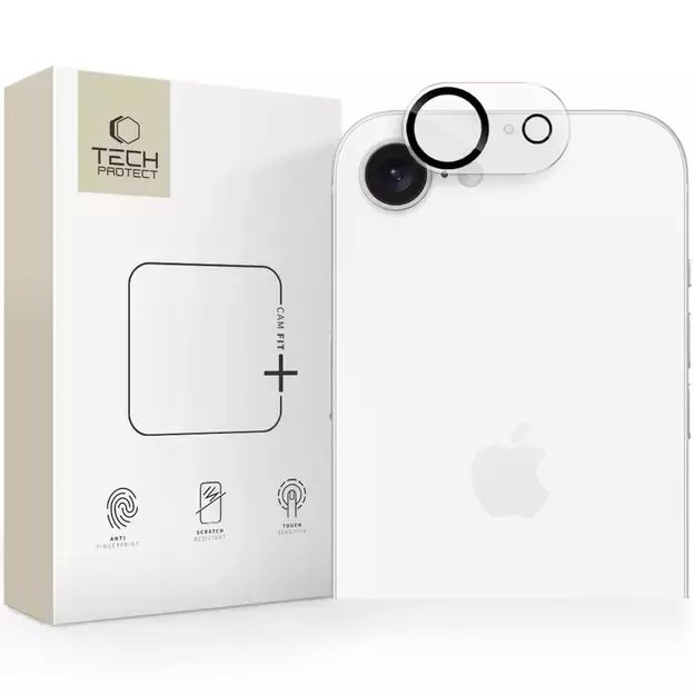 Tech-Protect Cam Fit+ Camera Cover for iPhone 16e - Clear