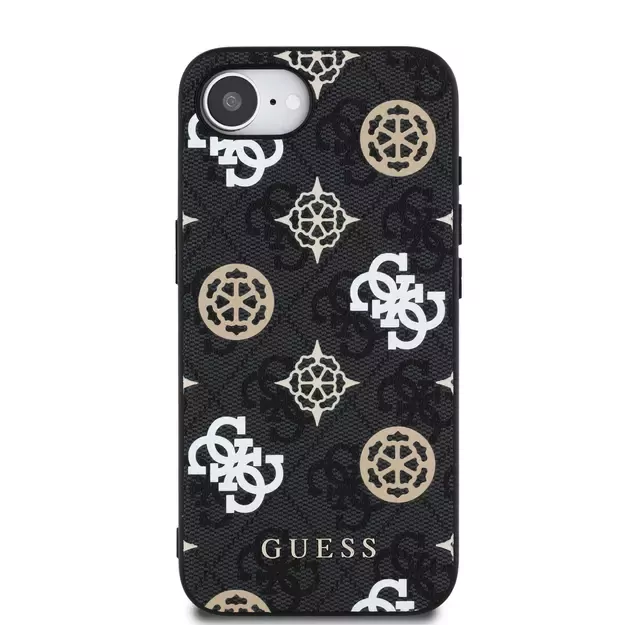 Guess PU 4G Peony case with MagSafe for iPhone 16e - black 11
