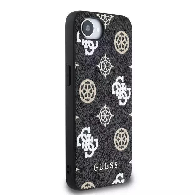 Guess PU 4G Peony case with MagSafe for iPhone 16e - black 12
