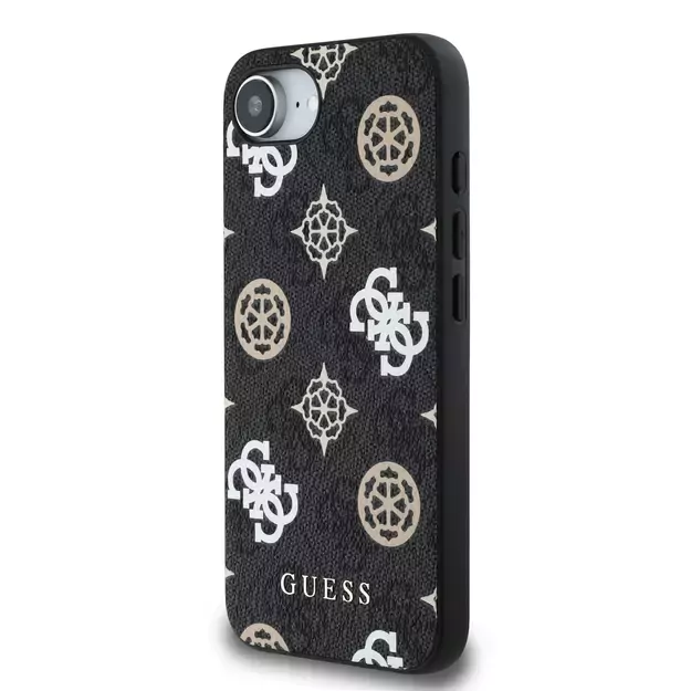Guess PU 4G Peony case with MagSafe for iPhone 16e - black 10