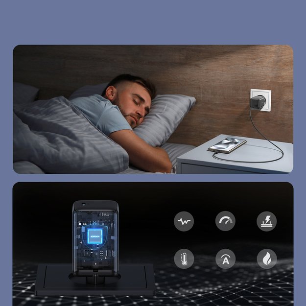 Ładowarka sieciowa Joyroom JR-TCG18 65W 1 x USB-C (wtyczka EU) - czarna 4