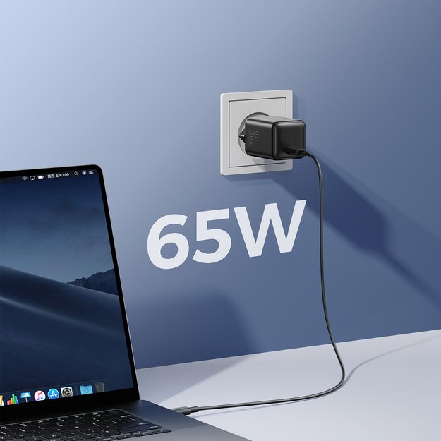 Ładowarka sieciowa Joyroom JR-TCG18 65W 1 x USB-C (wtyczka EU) - czarna 3