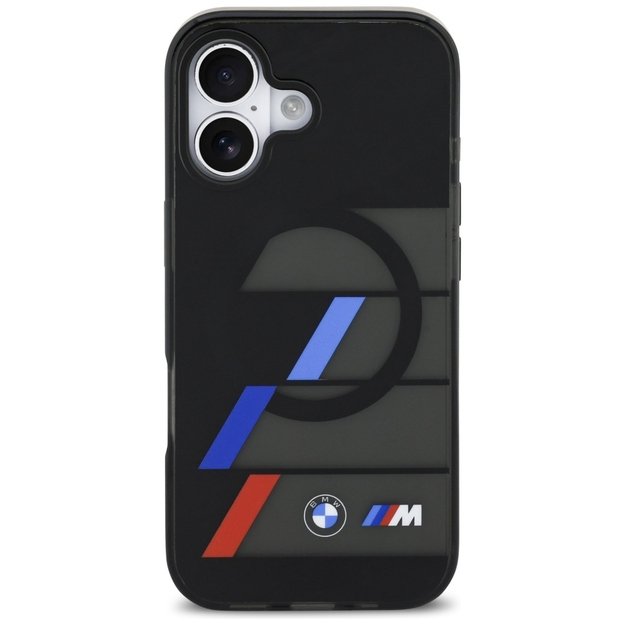 BMW M IML Metal Buttons Tricolor Lines MagSafe Case for iPhone 17 - Black 2
