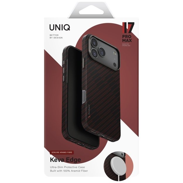 Uniq Keva EDGE Magclick Charging Case for iPhone 17 Pro Max - Orange 5